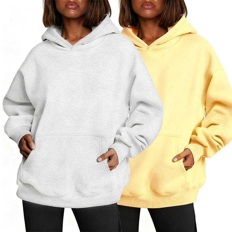 【Limited time deal】Women Oversize Hoodie with Pocket Sweatshirt Fall Fashion Pullover Warm Soft Sweaters Winter Clothes