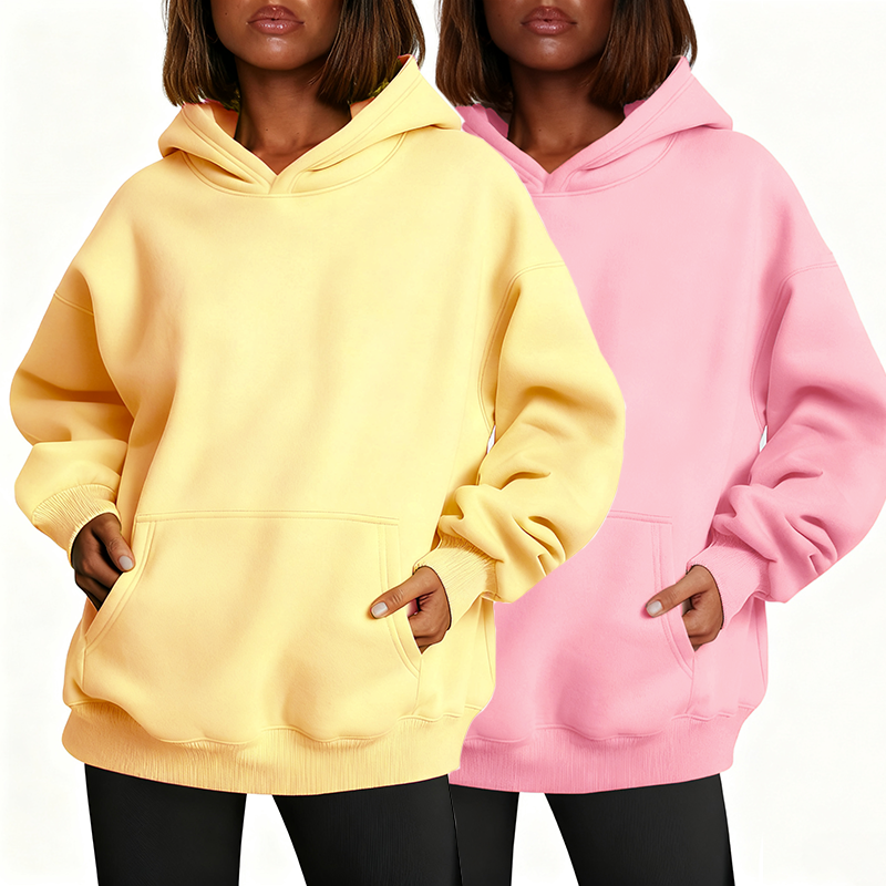【Limited time deal】Women Oversize Hoodie with Pocket Sweatshirt Fall Fashion Pullover Warm Soft Sweaters Winter Clothes