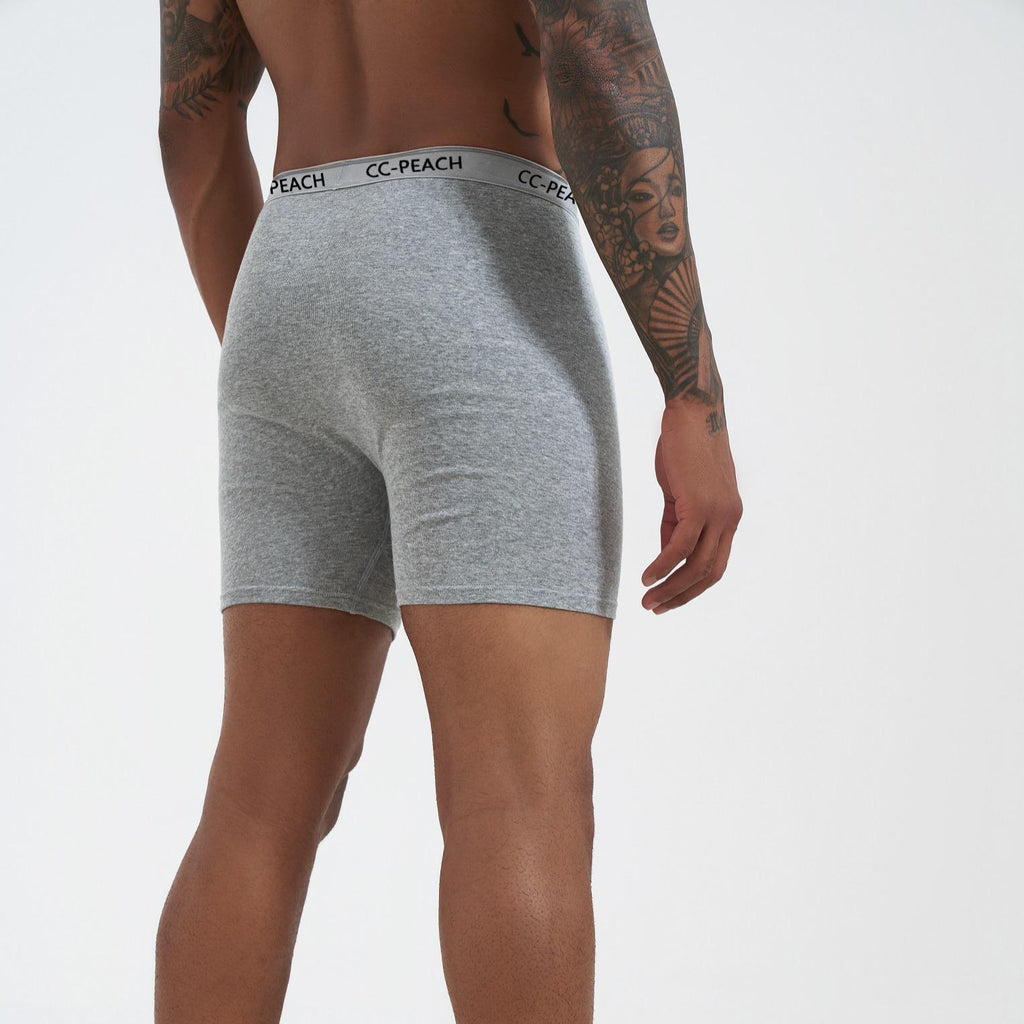 Men's 6-Pack Basic Elastane Boxer Briefs - Sweat Control Training Underwear, Cooling Tech, Breathable Fabric, Moisture-Wicking, No Ride-Up Design for Everyday Wear, Sweat Control Men's Boxer Briefs