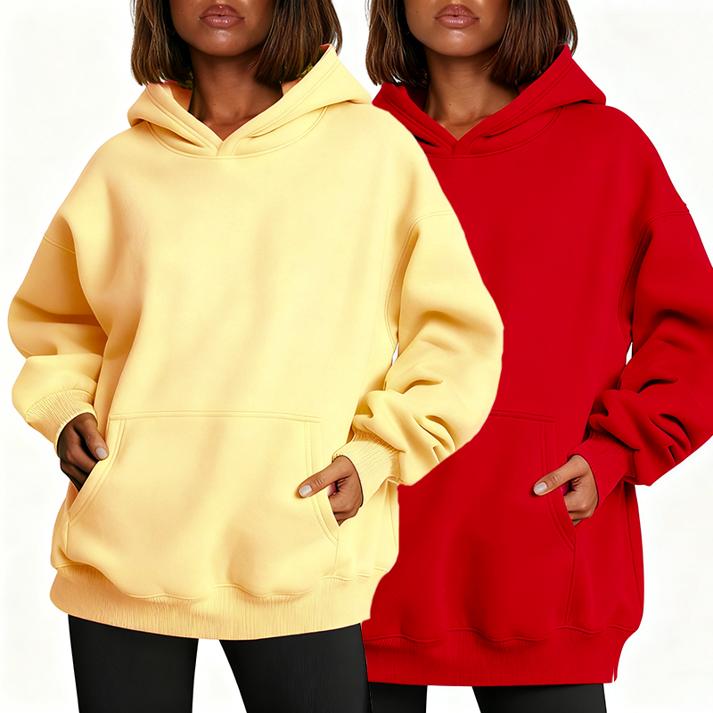 【Limited time deal】Women Oversize Hoodie with Pocket Sweatshirt Fall Fashion Pullover Warm Soft Sweaters Winter Clothes