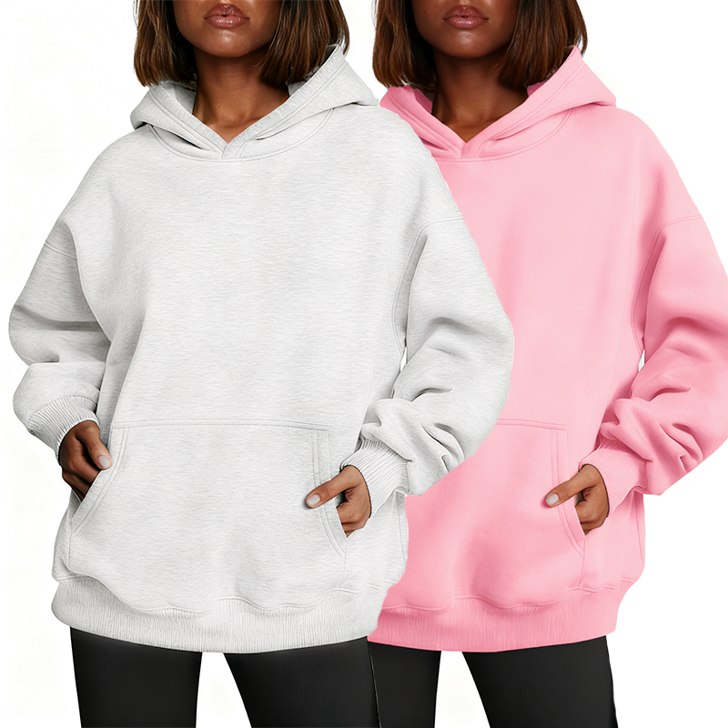 【Limited time deal】Women Oversize Hoodie with Pocket Sweatshirt Fall Fashion Pullover Warm Soft Sweaters Winter Clothes