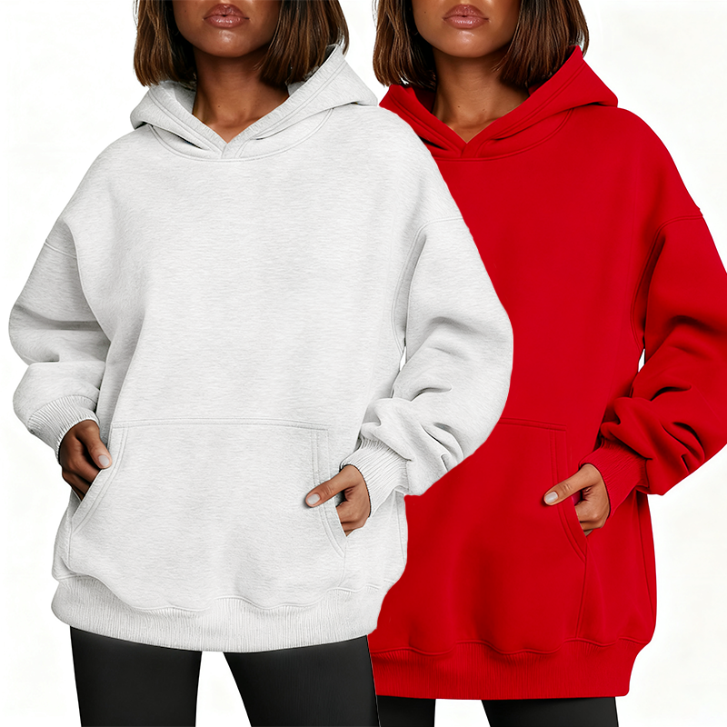 【Limited time deal】Women Oversize Hoodie with Pocket Sweatshirt Fall Fashion Pullover Warm Soft Sweaters Winter Clothes